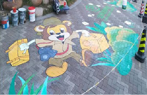 灵山夏季画地面彩绘会遇到的问题