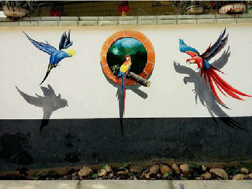 灵山视觉错位-3D墙绘设计