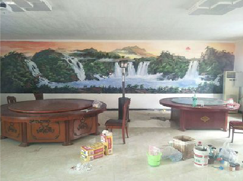 灵山墙绘-写实风景