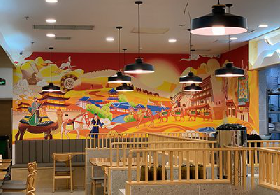 灵山商业空间彩绘介绍。