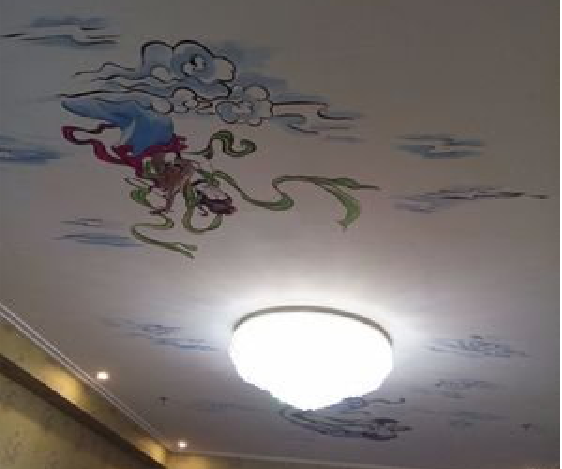 灵山如何快速绘制天花板上的手绘墙？