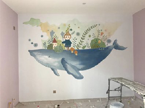 灵山手绘墙的特点及优势。